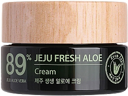 Зволожувальний освіжальний крем із соком алое вера 89% - The Saem Jeju Fresh Aloe Cream — фото N1