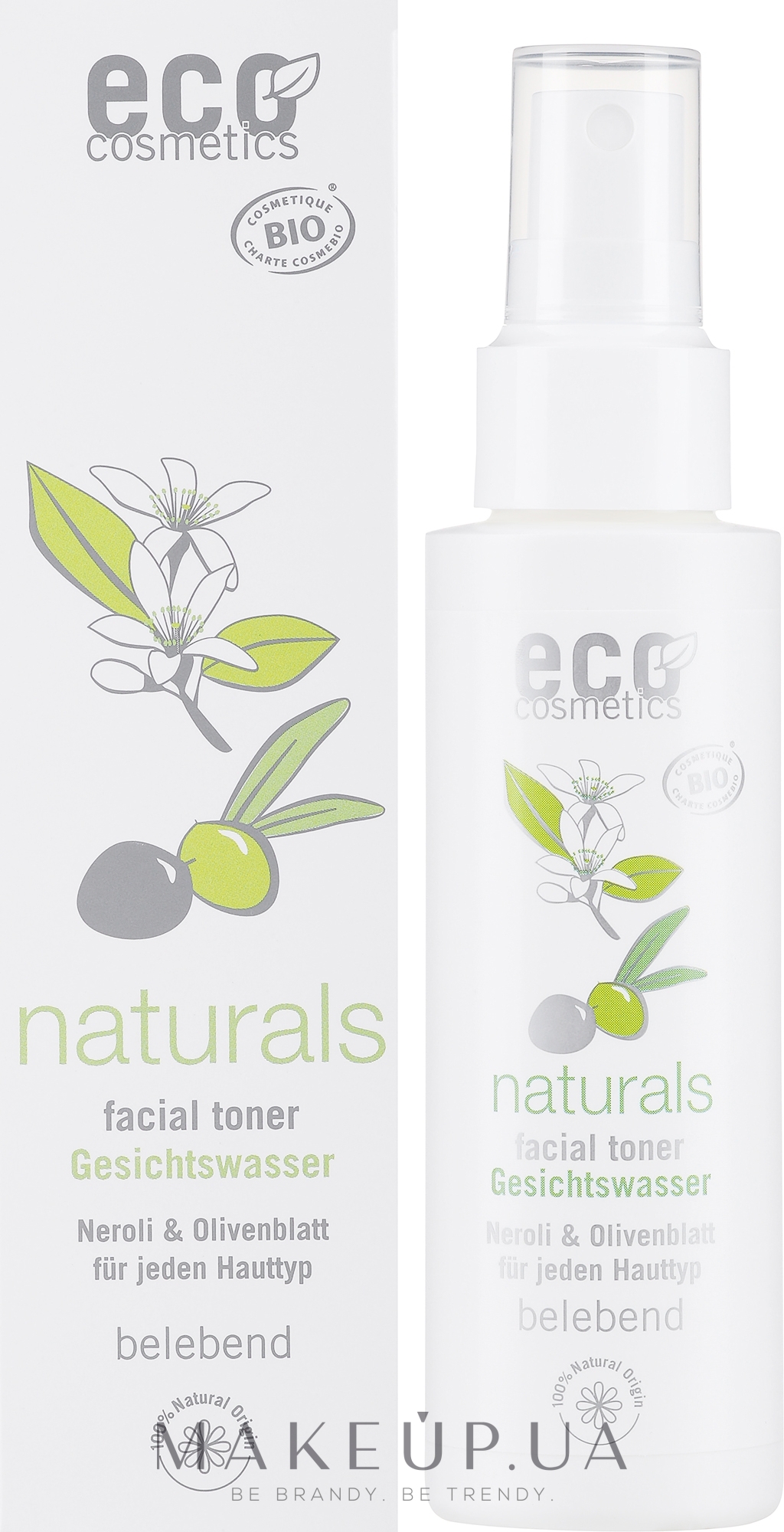 Освежающий тоник для лица Апельсин и листья оливы - Eco Cosmetics — фото 100ml