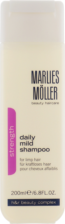 Мягкий шампунь для ежедневного применения - Marlies Moller Strength Daily Mild Shampoo — фото N4