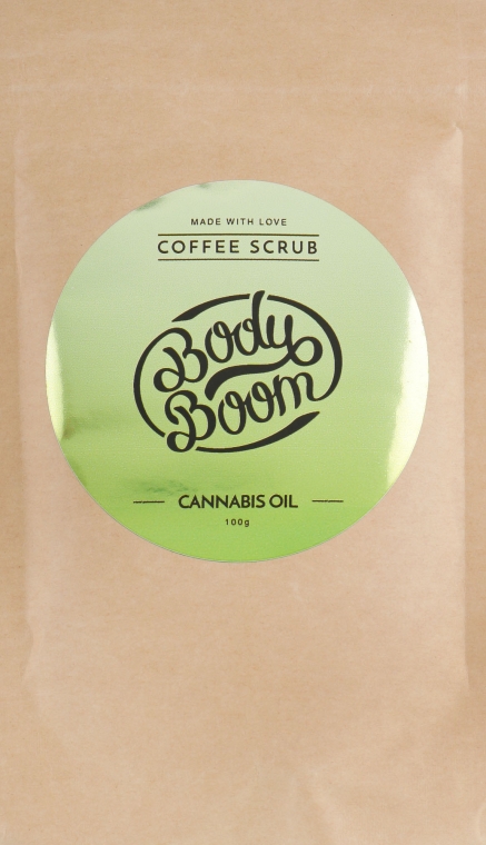Кавовий скраб із коноплею - BodyBoom Cannabis Oil Coffee Scrub — фото N3