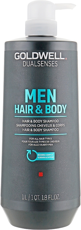 Освежающий шампунь для волос и тела - Goldwell DualSenses For Men Hair & Body Shampoo — фото N4