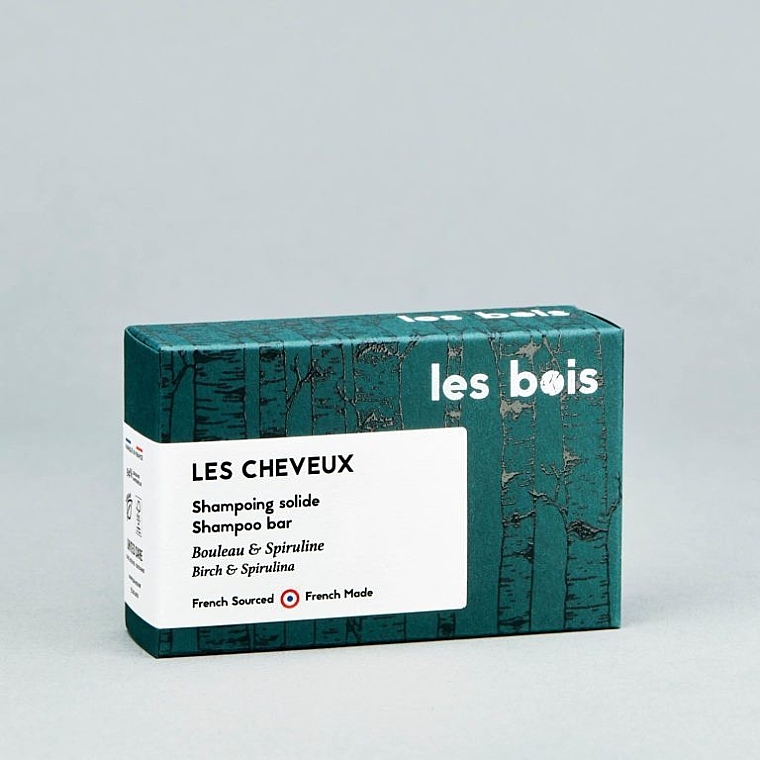 Твердый шампунь для волос с экстрактом коры березы и спирулиной - Les Bois Les Cheveux Birch & Spirulina Shampoo Bar