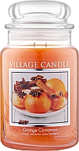Ароматическая свеча в банке - Village Candle Orange Cinnamon Glass Jar — фото N3