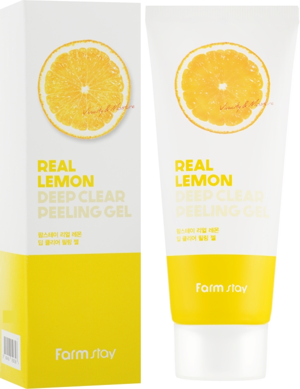Глубоко очищающий пилинг-гель для лица - FarmStay Real Lemon Deep Clear Peeling Gel