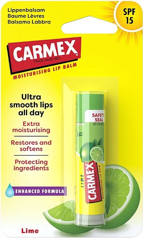 Бальзам для губ "Лайм" - Carmex Lip Balm Lime Stick SPF 15 — фото N2