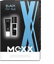 Mexx Black Man - Набор (deo/75ml + sh/gel/50ml) — фото N1