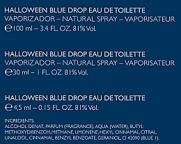 Halloween Blue Drop - Набор (edt/100ml + edt/30ml + edt/4.5ml) — фото N3