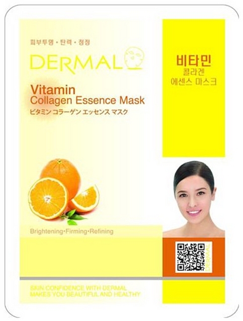 Коллагеновая тканевая маска для лица с витаминами - Dermal Vitamin Collagen Essence Mask  — фото N1