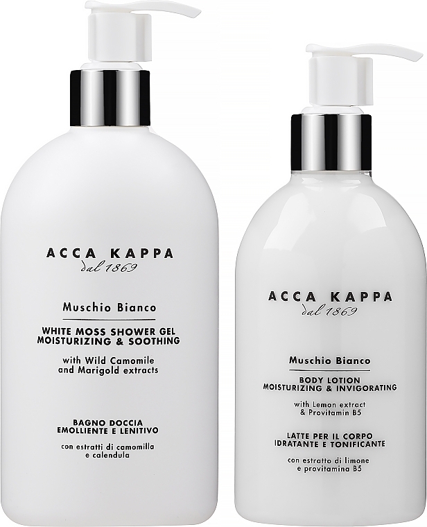 Набор - Acca Kappa White Moss (sh/gel/500ml + b/lot/300ml) — фото N2