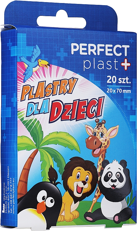 Дитячі пластирі, 20х70 мм - Perfect Plast Kids Zoo — фото N1