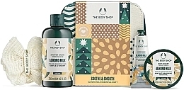 Духи, Парфюмерия, косметика Набор, 5 продуктов - The Body Shop Soothe & Smooth Almond Milk Essentials Gift