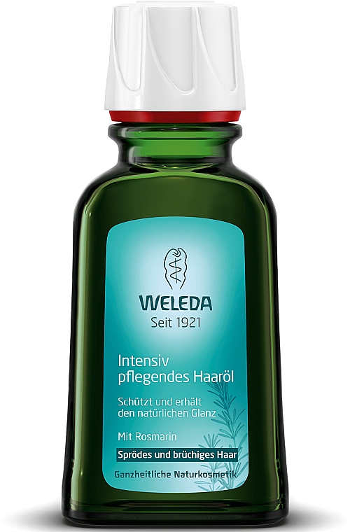 Олія-живлення для сухого та ламкого волосся з екстрактом розмарину - Weleda Intensiv Pflegendes Haaröl