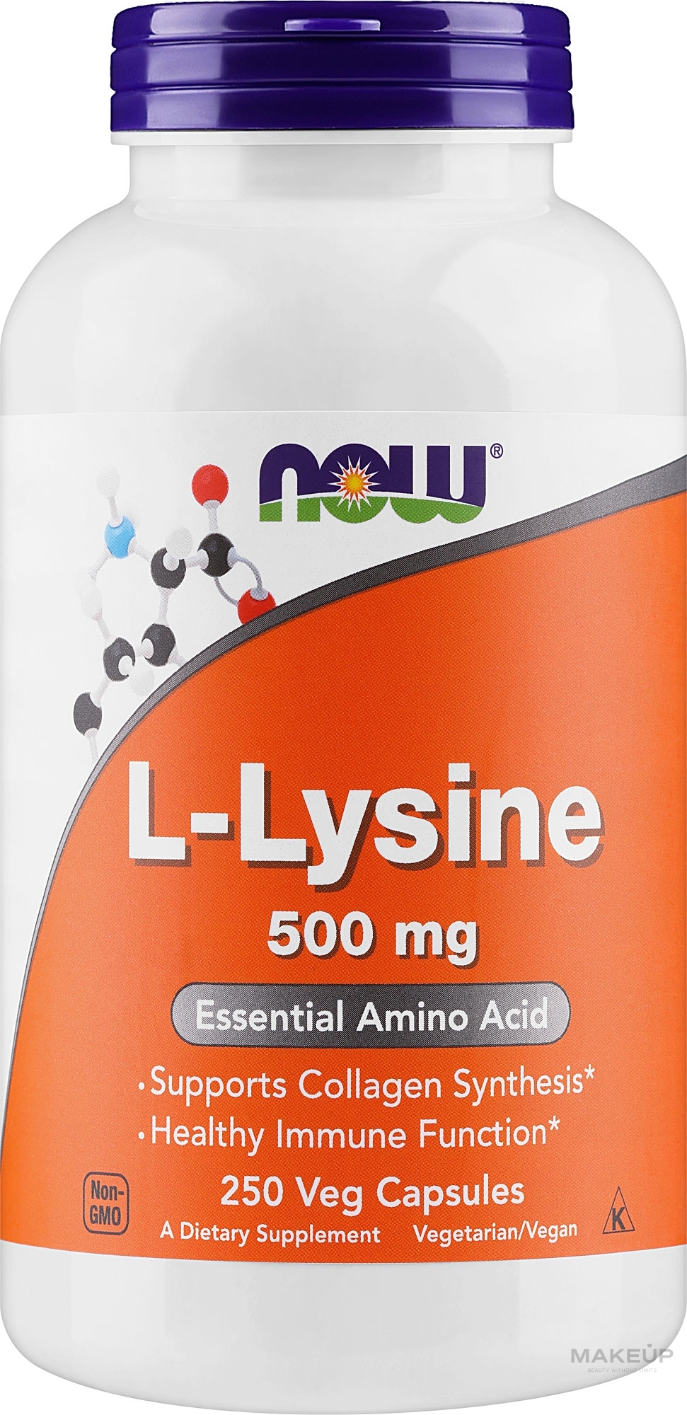 Капсули "L-лізин", 500 мг - Now Foods L-Lysine Capsules — фото 250шт