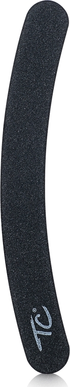 Пилочка для ногтей черная акриловая двухсторонняя изогнутая, 80/100 - Top Choice  — фото N1
