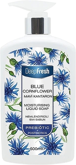 Жидкое мыло для рук "Синий василек" - Aksan Deep Fresh Prebiotics Moisturising Liquid Soap Blue Cornflower — фото N1
