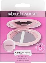 Зеркало карманное, розовое - Brushworks Compact Mirror — фото N2