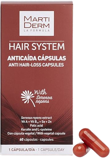 Капсулы против выпадения волос - Martiderm Hair System Anti Hair-Loss Capsules  — фото N1