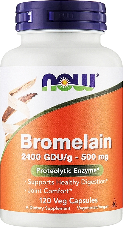 Натуральная добавка "Бромелайн", 500мг - Now Foods Bromelain — фото N1