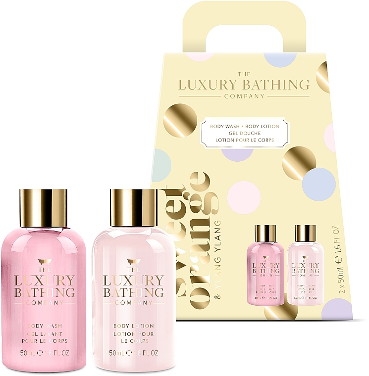 Набір - Grace Cole The Luxury Bathing Sweet Orange & Ylang Ylang Set (sh/gel/50ml + b/lot/50ml) — фото N1