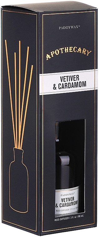 Аромадиффузор - Paddywax Apothecary Glass Reed Diffuser Vetiver & Cardamom — фото N2
