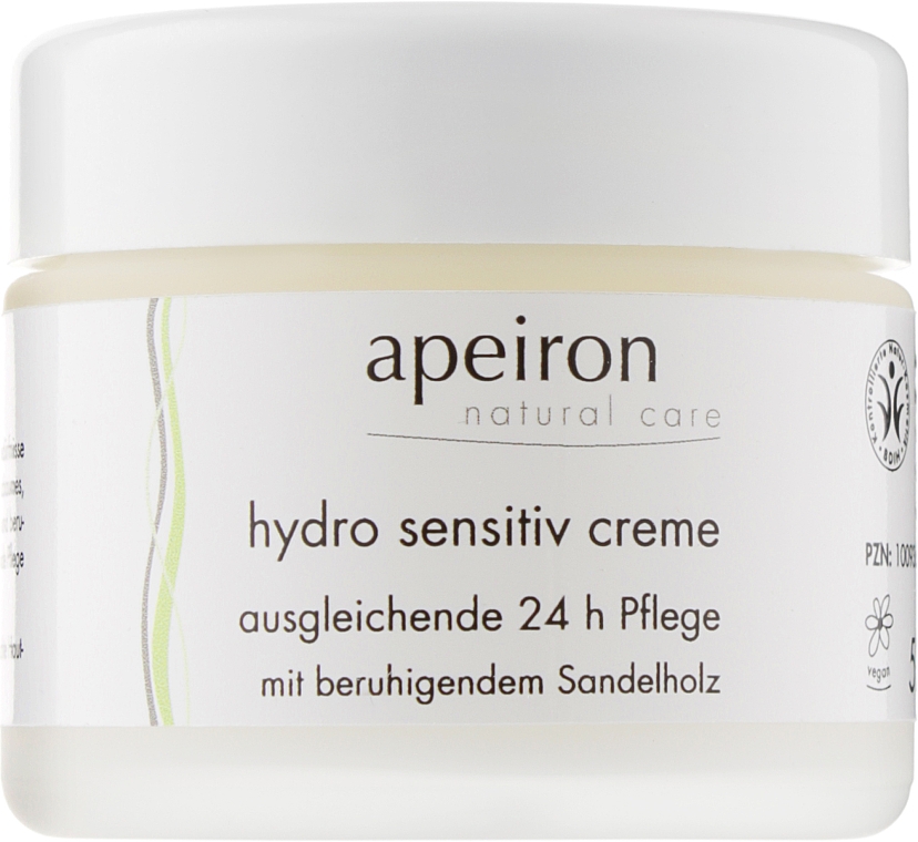 Зволожувальний крем для чутливої шкіри - Apeiron Hydro Sensitiv Cream 24h — фото N1