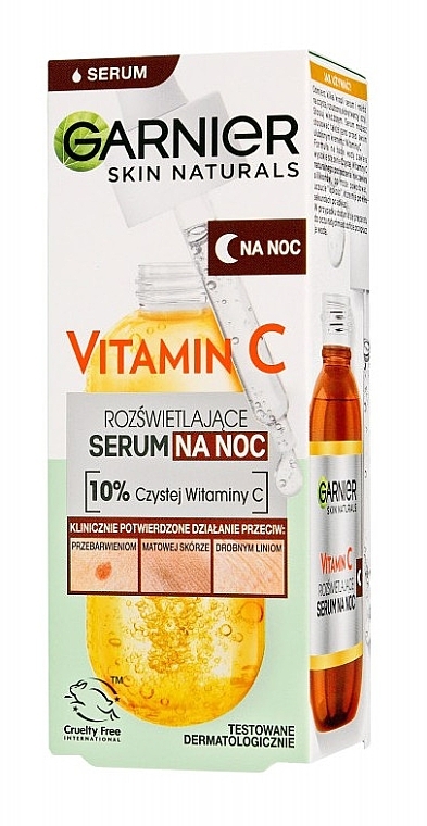 Нічна сироватка для обличчя з вітаміном С - Garnier Skin Naturals Vitamin C Serum — фото N1