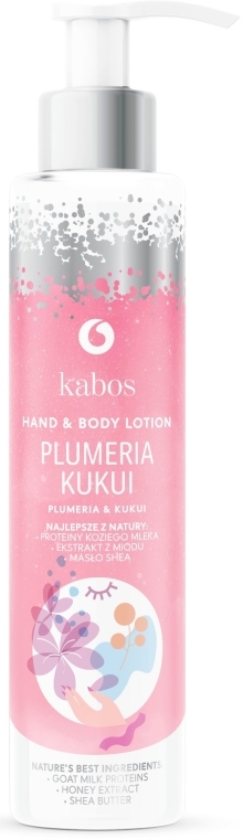 Бальзам для рук і тіла "Плюмерія з кукуї" - Kabos Plumeria & Kukui Hand & Body Lotion — фото N1