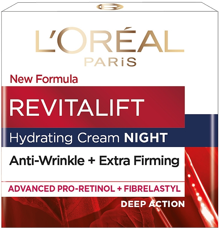 Нічний крем-догляд, що відновлює шкіру обличчя - L'Oreal Paris Revitalift Night Cream  — фото N1