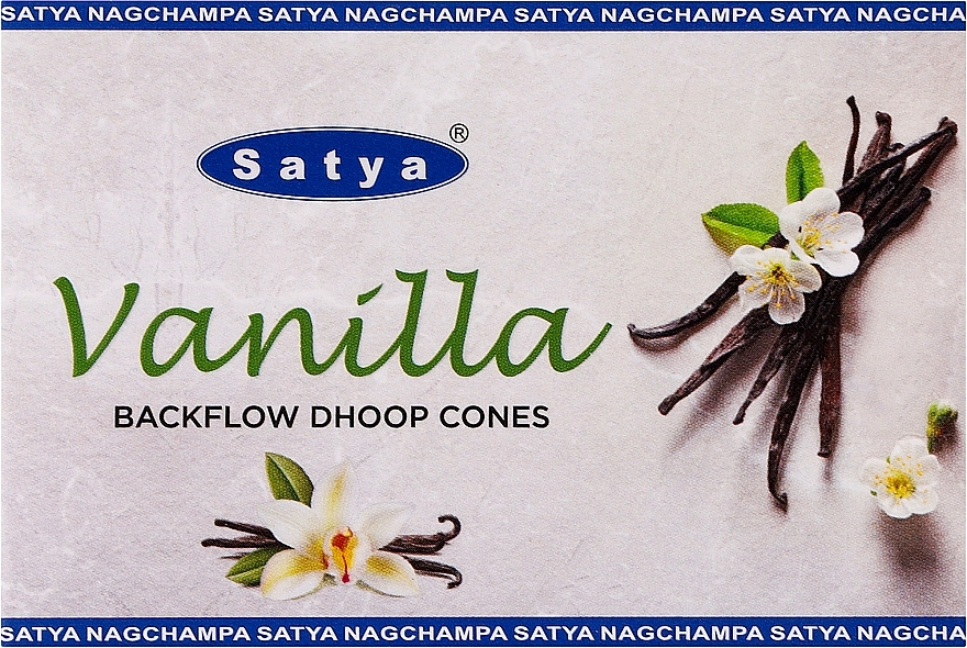 Пахощі конуси "Ваніль" - Satya Vanilla Backflow Dhoop Cones — фото N1