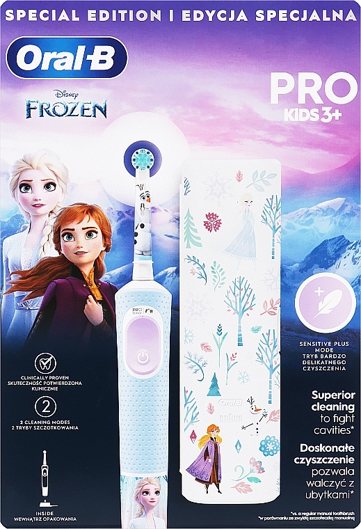 Набор - Oral-B Pro Kids Frozen Special Edition (tooth/brush/1pcs + case) — фото N7