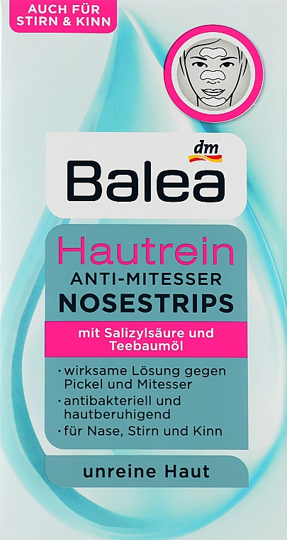 Носовые полоски против черных точек - Balea Hautrein  — фото N2