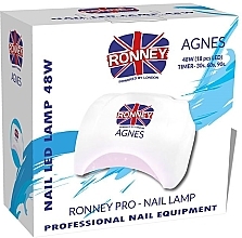 Парфумерія, косметика Лампа для нігтів LED, біла - Ronney Profesional Agnes Pro LED 48W (GY-LED-032)