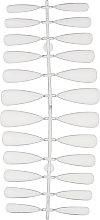 Одноразові тіпси для нарощування нігтів, 240 шт. - Adore Professional Funky Gel Nail Tips Long Stilette — фото N2