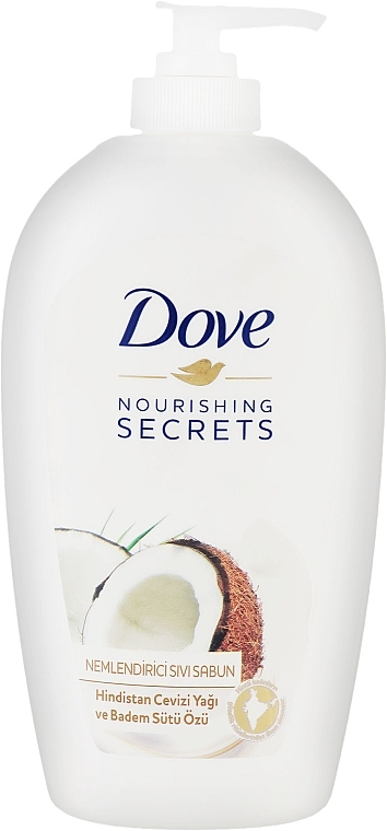 УЦЕНКА Жидкое мыло для рук "Кокосовое масло и миндальное молочко" - Dove Nourishing Secrets Restoring Ritual Hand Wash * — фото N3