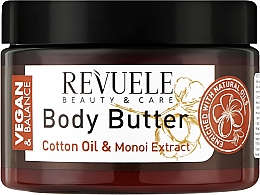 Парфумерія, косметика Батер для тіла "Бавовняна олія й екстракт моної" - Revuele Vegan & Balance Body Butter Cotton Oil & Monoi Extract