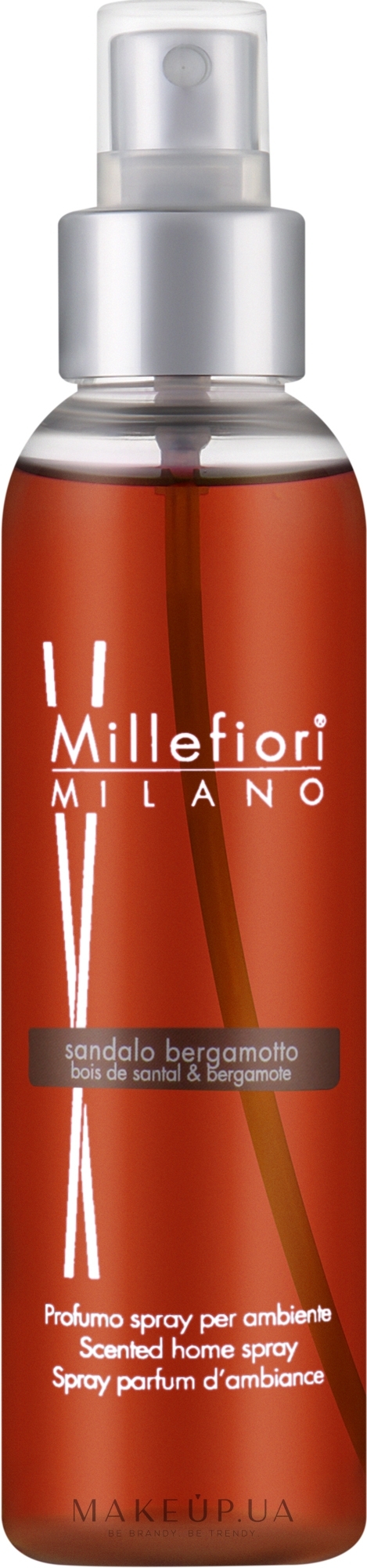 Ароматический спрей для дома "Sandalo Bergamotto" - Millefiori Milano Natural Spray Perfumer — фото 150ml