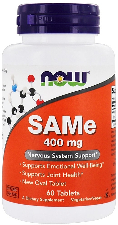 Капсулы "S-аденозилметионин", 400 мг - Now Foods SAMe, 400mg — фото N2