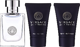 Versace Pour Homme - Набор (edt/5ml + a/sh/bal/25ml + hair/body/shampoo/25ml) — фото N2