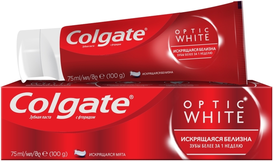 Отбеливающая зубная паста "Optic White Искрящаяся белизна" - Colgate Optic White