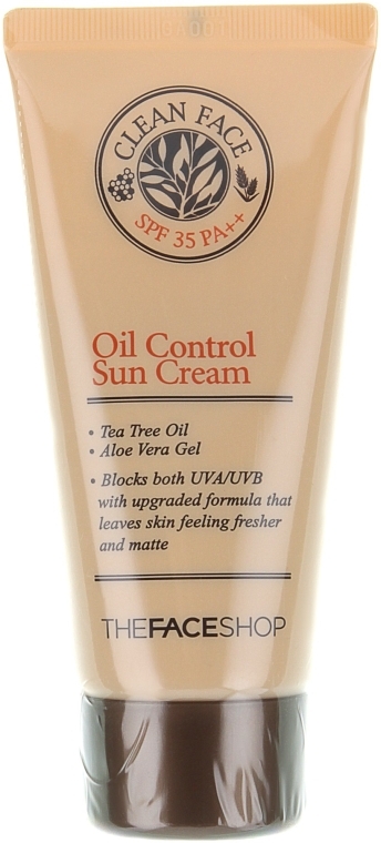 Солнцезащитный крем для лица - The Face Shop Clean Face Oil Control Sun Cream SPF35