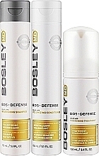 УЦЕНКА Набор для предупреждения истончения волос - Bosley Bos Defense Kit (shm/150 ml + cond/150 ml + treatm/100 ml) * — фото N3