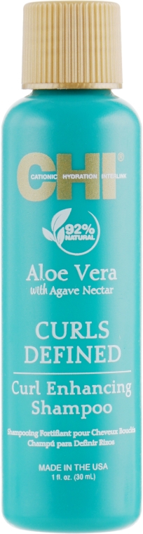 Шампунь для волосся, що активує завиток з алое вера та нектаром агави - CHI Aloe Vera Curl Enhancing Shampoo — фото N1
