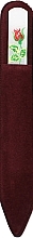 Духи, Парфюмерия, косметика Пилочка стеклянная 95-1152, с ручной росписью «Роза», 115 мм - SPL