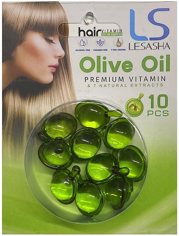 Тайські капсули для волосся з оливковою олією - Lesasha Hair Serum Vitamin Olive Oil — фото N1