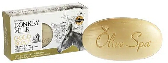 Мыло с ослиным молоком - Olive Spa Donkey Milk Gold Soap — фото N1