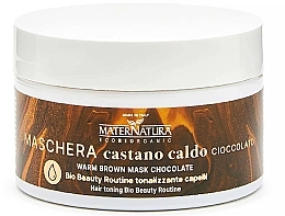 Парфумерія, косметика Тонувальна маска для волосся - MaterNatura Warm Chocolate Brown Mask