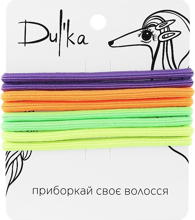 Набір різнобарвних гумок для волосся UH717710, 8 шт - Dulka — фото N1