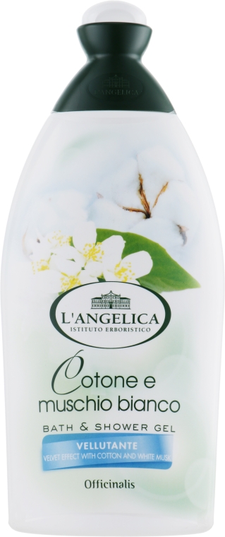 Гель для душу і ванни "Оксамитовий" з білим мускусом і бавовною - L'Angelica Officinalis Bath&Shower Gel — фото N1