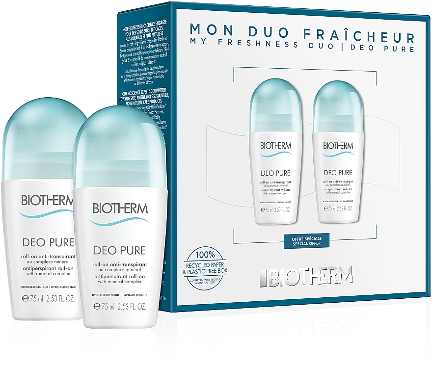 Набор - Biotherm Deo Pure (deo/75ml + deo/75ml)