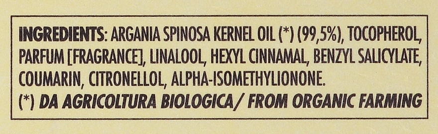 Антивозрастное натуральное аргановое масло для лица, шеи и волос - Athena's Erboristica Argan Oil — фото N3